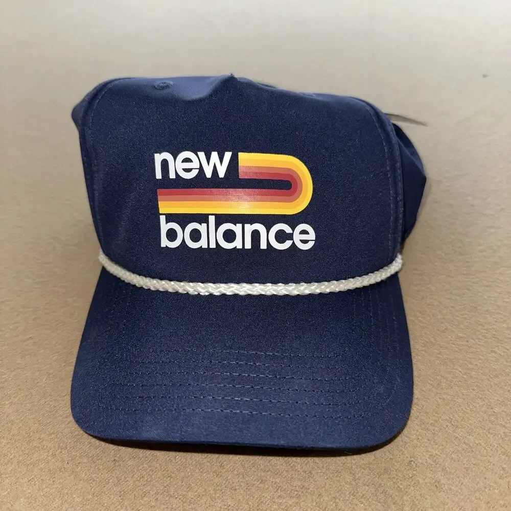 New Balance Men's Retro Logo Navy Rope Hat Snapback Baseball Dad Cap 990 NWT